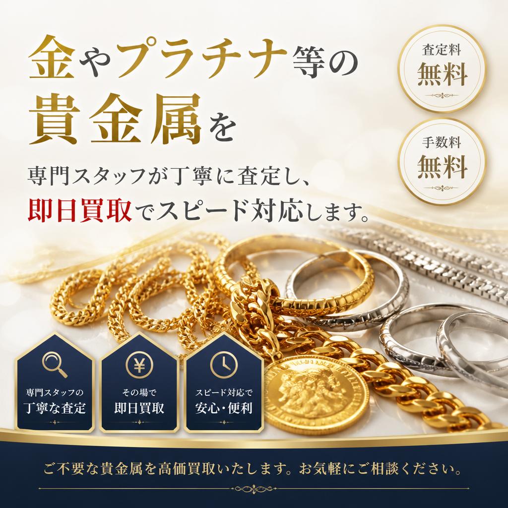 貴金属の専門査定