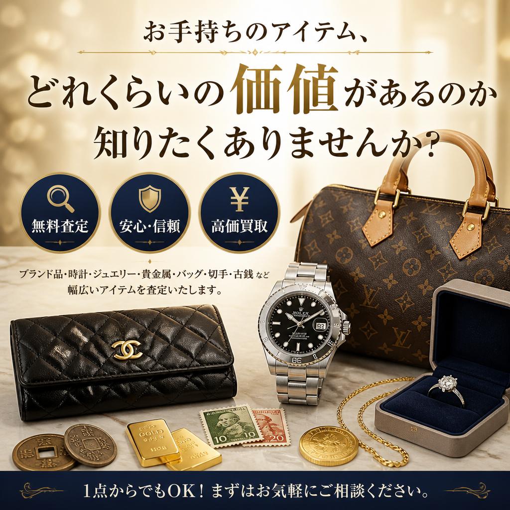 お手持ちのアイテム、どれくらいの価値があるのか知りたくありませんか？