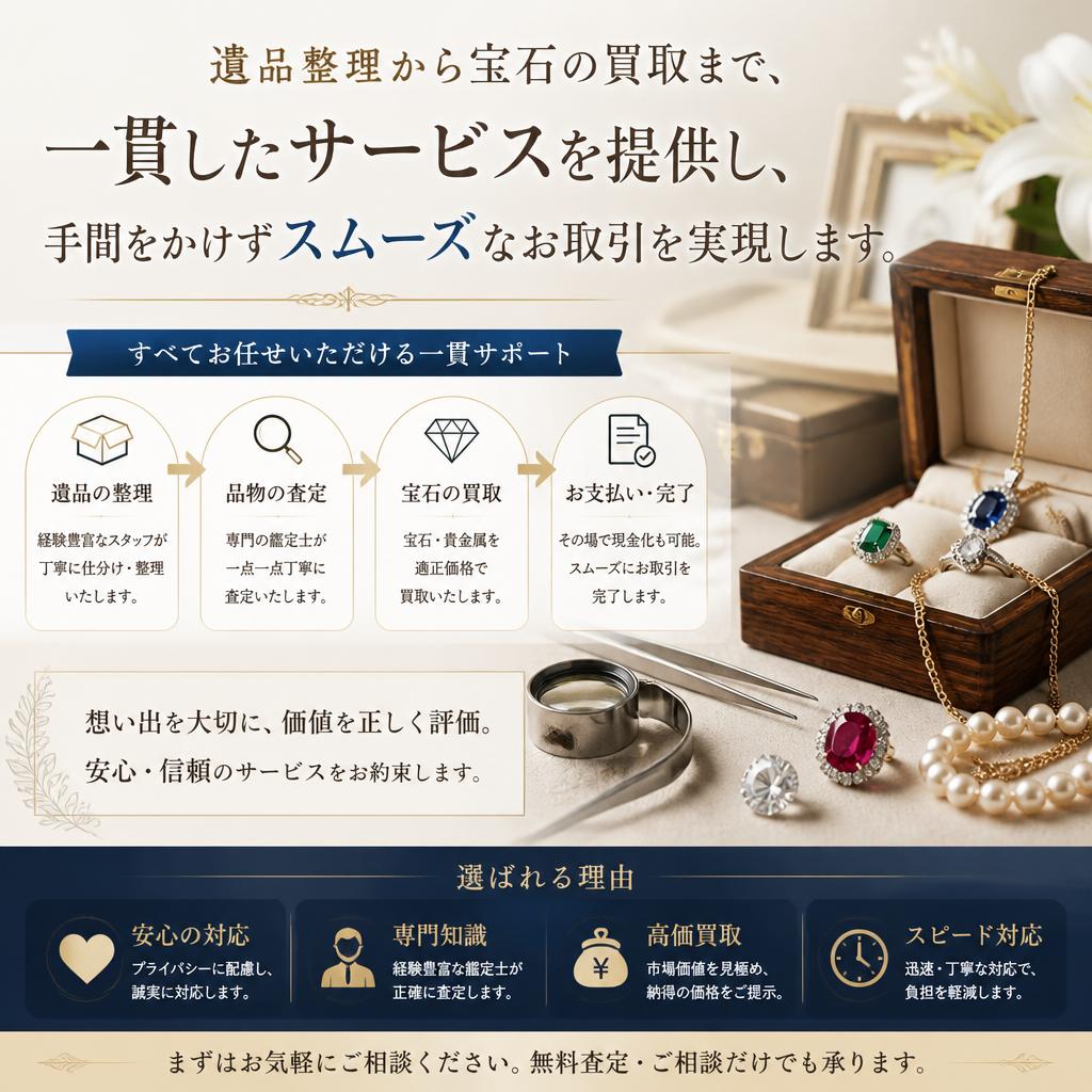 5. 遺品整理からの買取までの一貫サービス