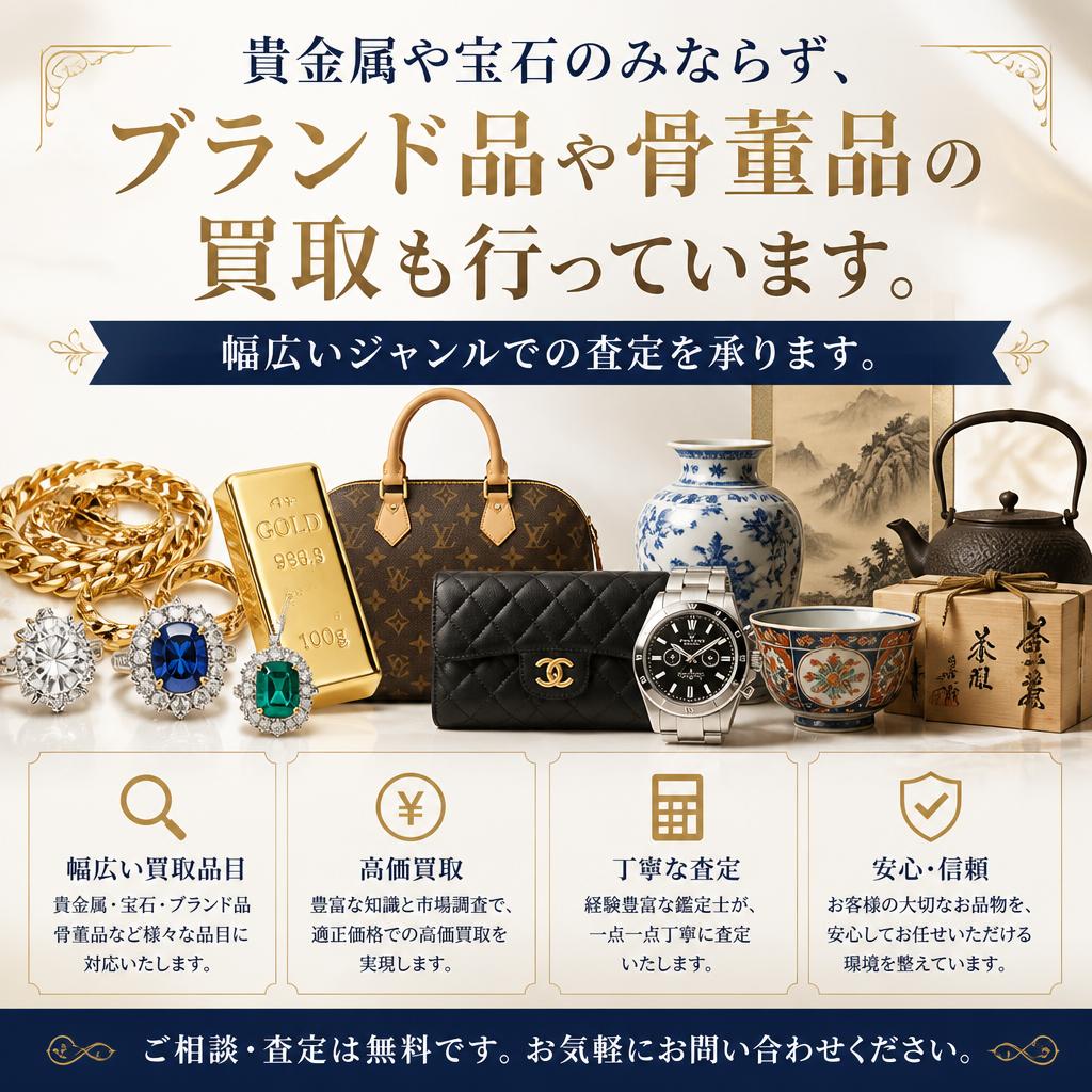 4. 幅広いお品物の取り扱い