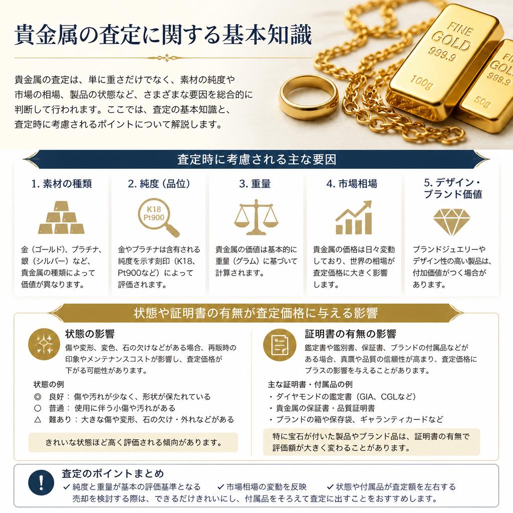 貴金属の査定ポイント