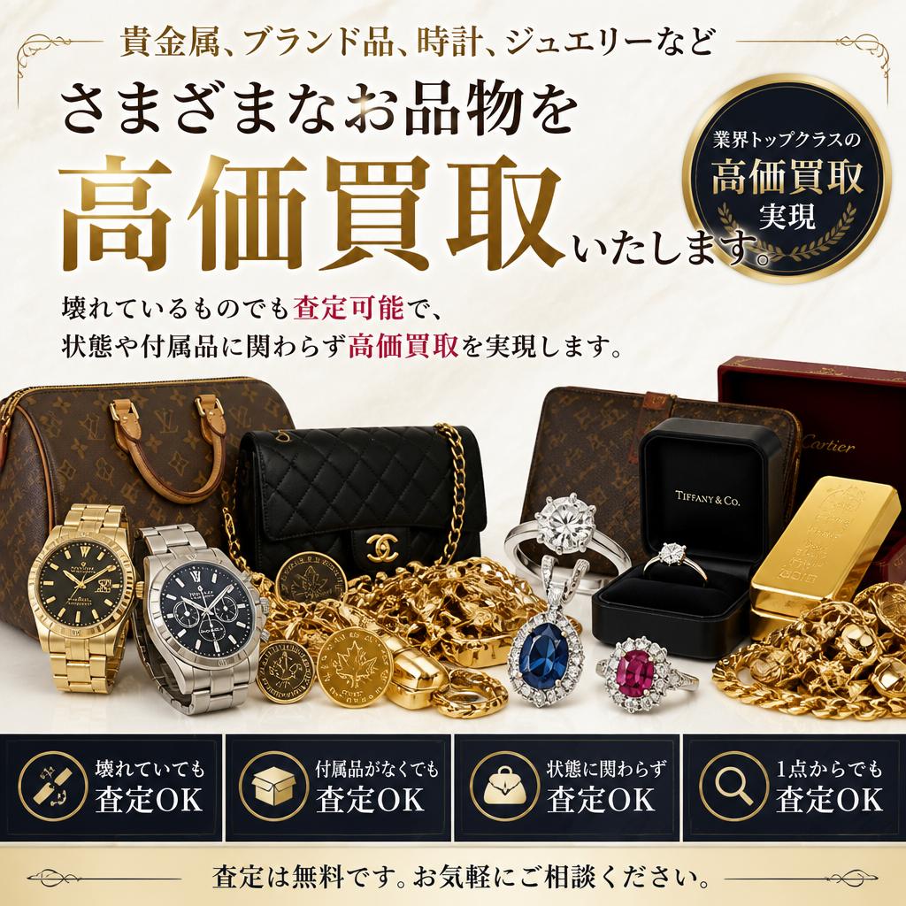 幅広い買取アイテム
