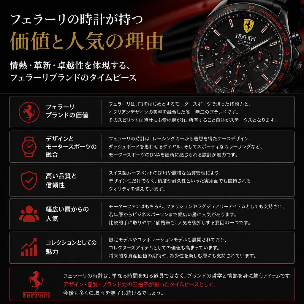 2. フェラーリ時計の魅力とは？