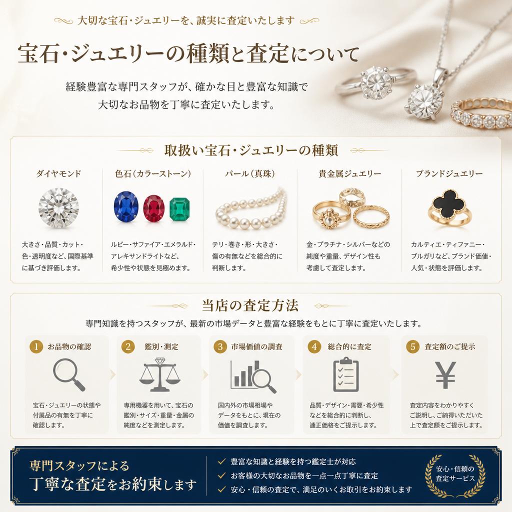 2. 宝石・ジュエリーの査定について