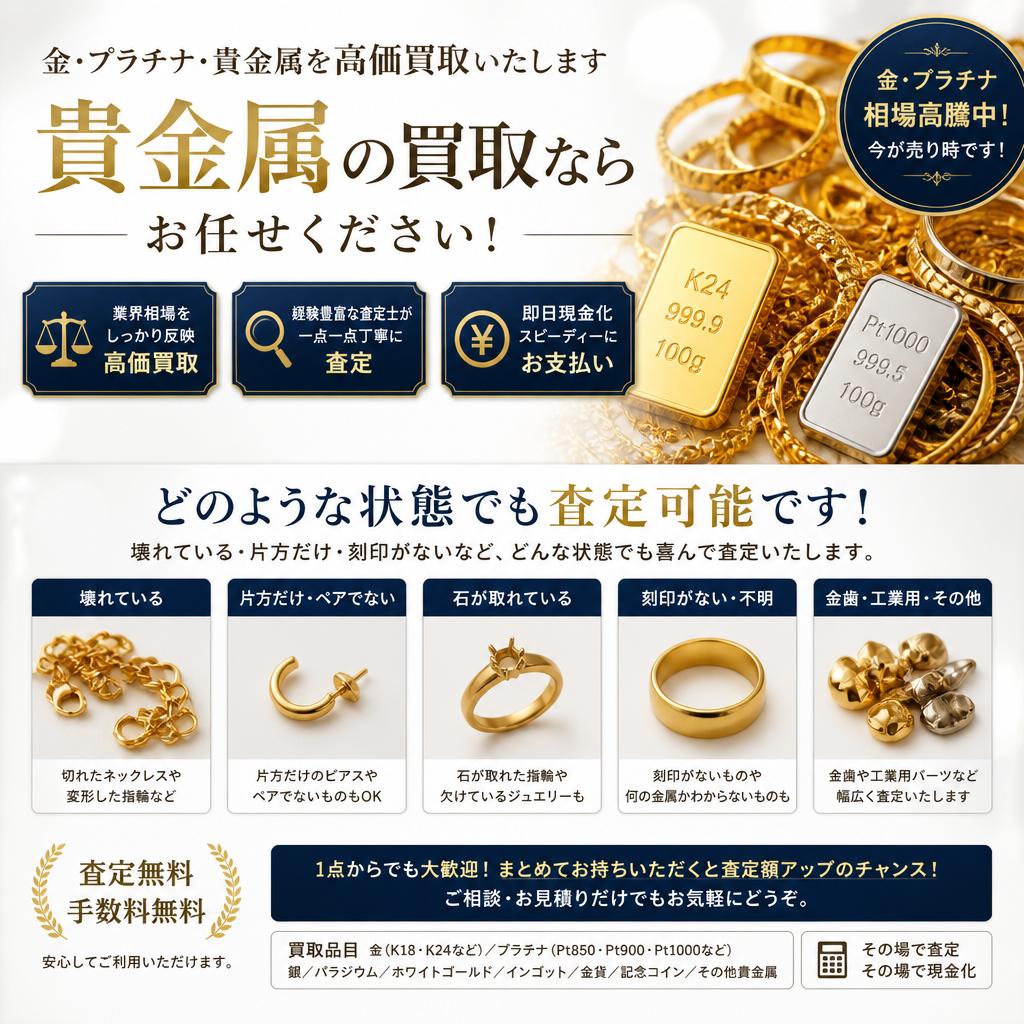 4. 貴金属の買取について