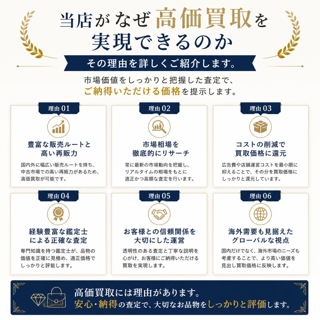 高価買取の理由