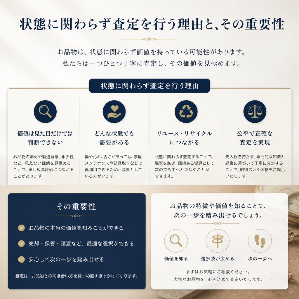 どんな状態でも査定が必要な理由