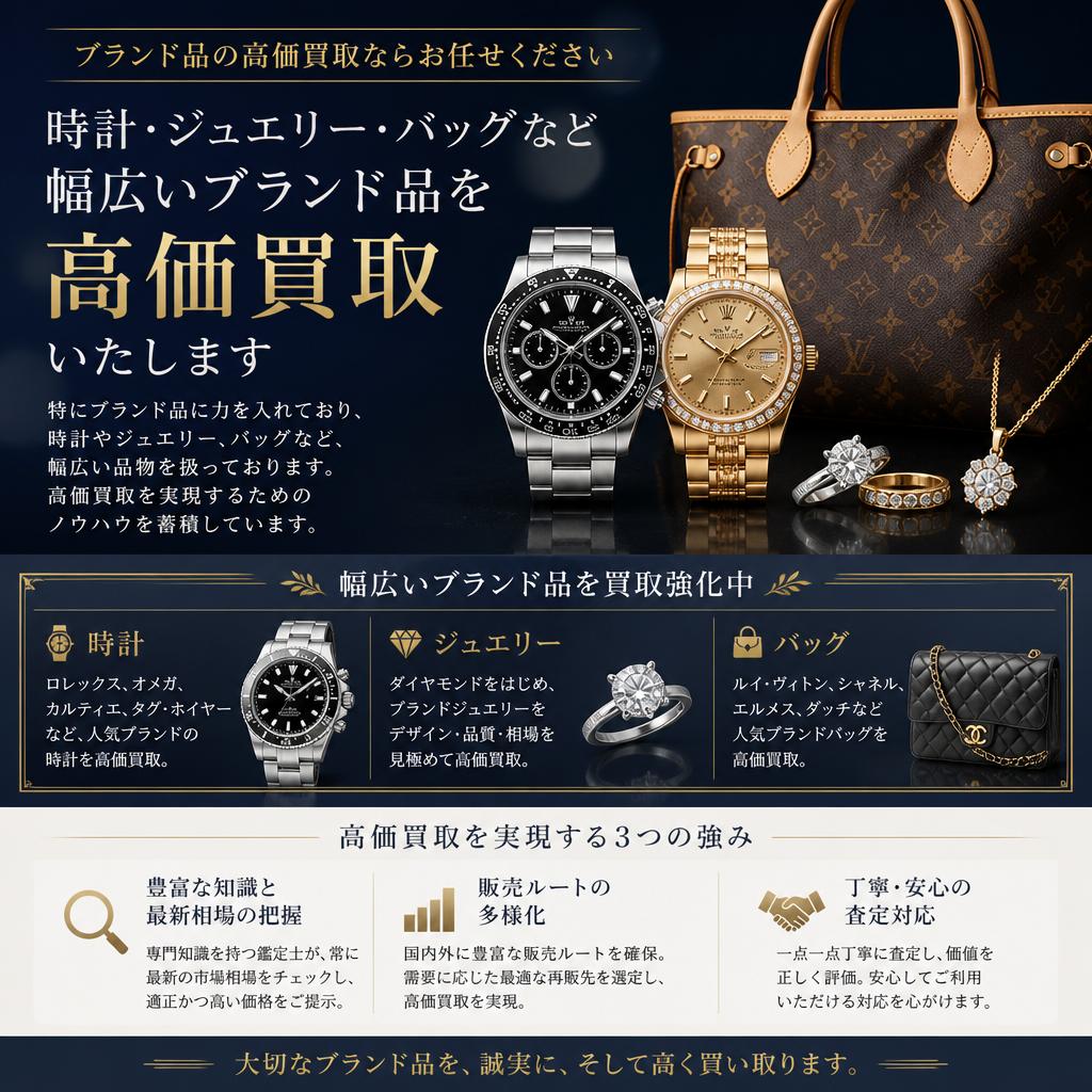 ブランド品買取の強化