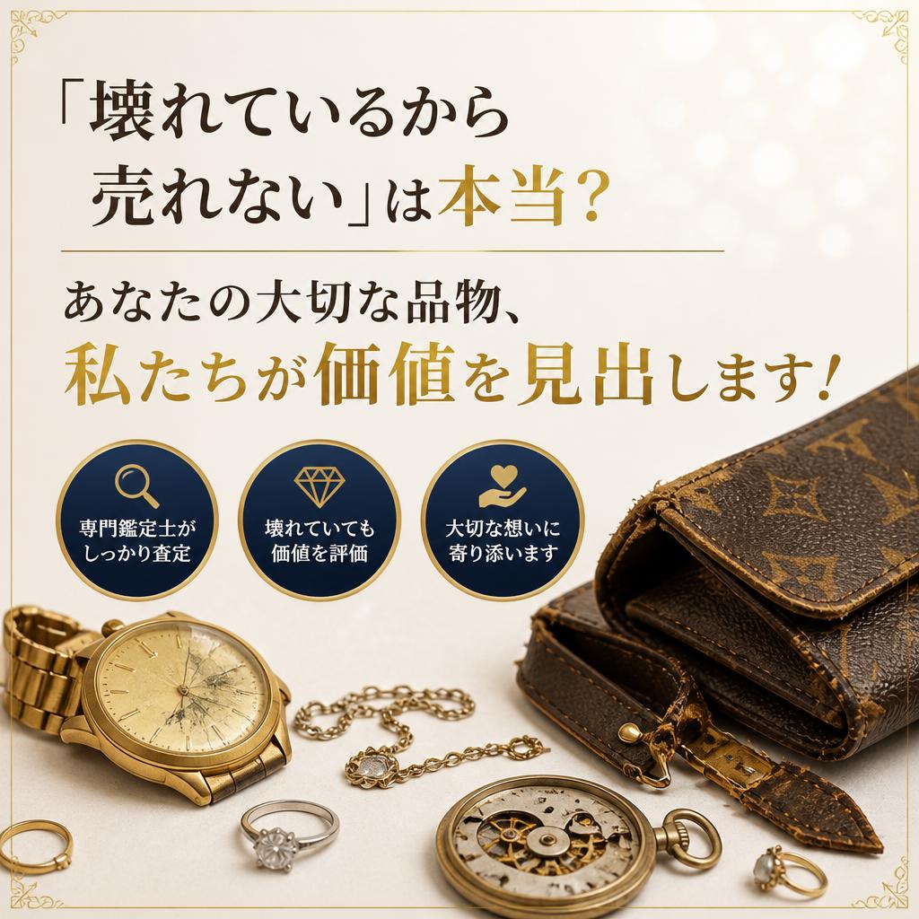 「壊れているから売れない」は本当？あなたの大切な品物、私たちが価値を見出します！