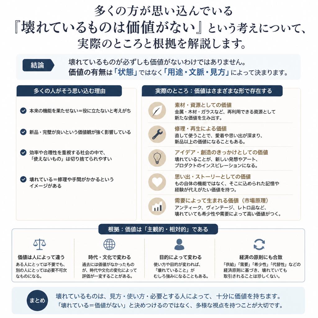 「壊れているから売れない」という誤解