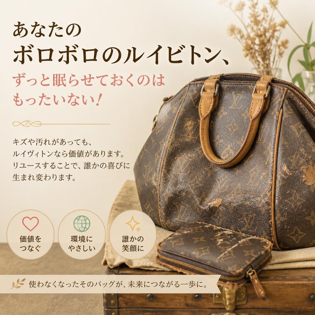 あなたのボロボロのルイビトン、ずっと眠らせておくのはもったいない！