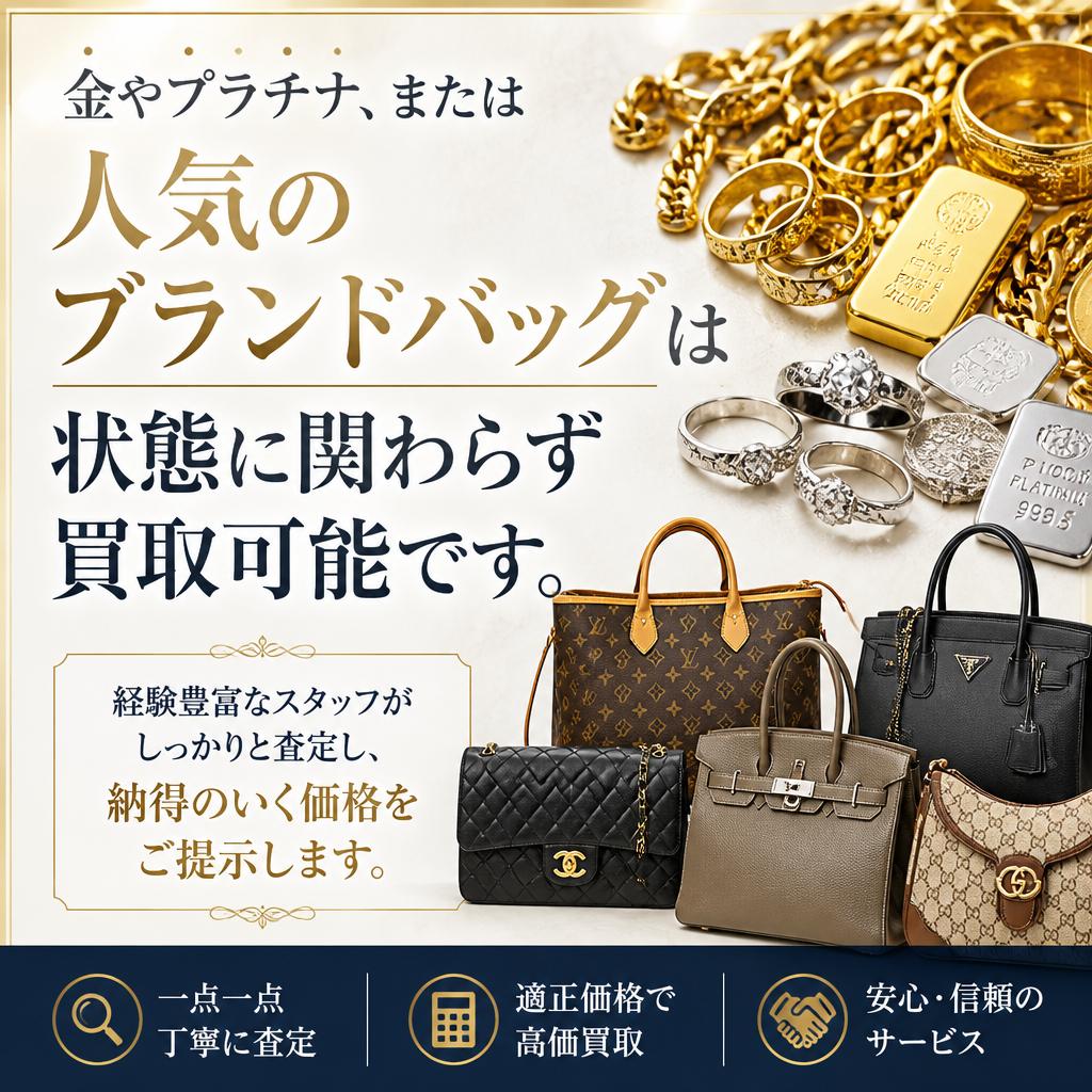 貴金属・ブランドバッグの高価買取